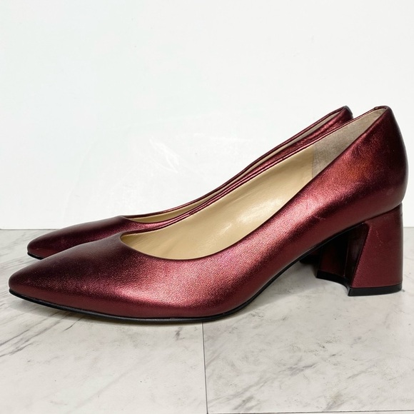 Marc Fisher Yulunda Red Leather Pointy Toe Pump 6.5 M - Picture 1 of 16